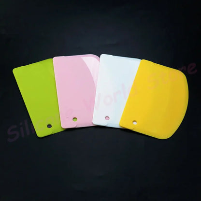 Plastic Dough Scraper & Cake Cream Spatula - Multi-Purpose Baking Tool