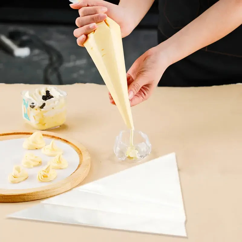 100PCS Disposable Pastry Bags - Extra Strong & Leak-Proof Piping Bags