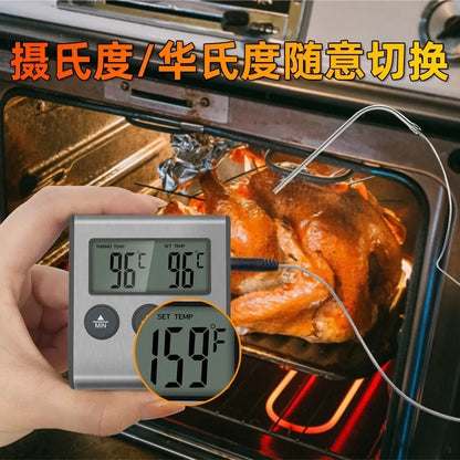 Kitchen Digital Smart Food Thermometer, Electronic Timer Oven Probe beef Meat Thermometers for BBQ & cooking & Milk
