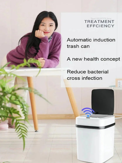 13L Smart Touchless Trash Bin - Automatic Motion Sensor Waste Basket