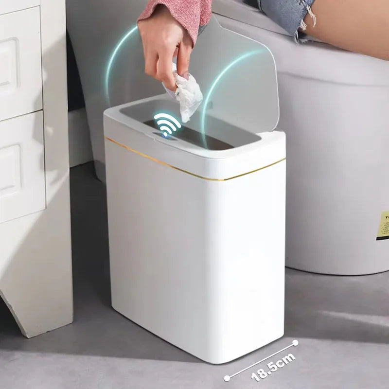15L High-Quality Touchless Smart Sensor Trash Bin - Waterproof Automatic Waste Bin
