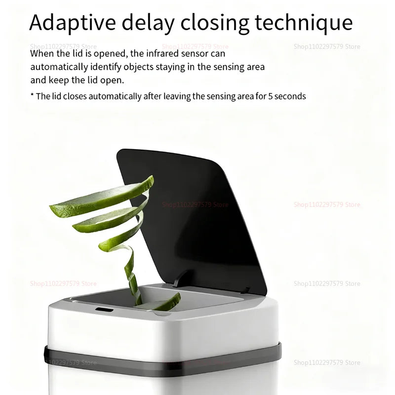 13L Smart Touchless Trash Bin - Automatic Motion Sensor Waste Basket