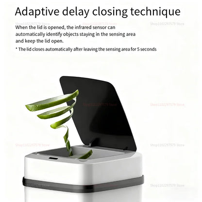 13L Smart Touchless Trash Bin - Automatic Motion Sensor Waste Basket
