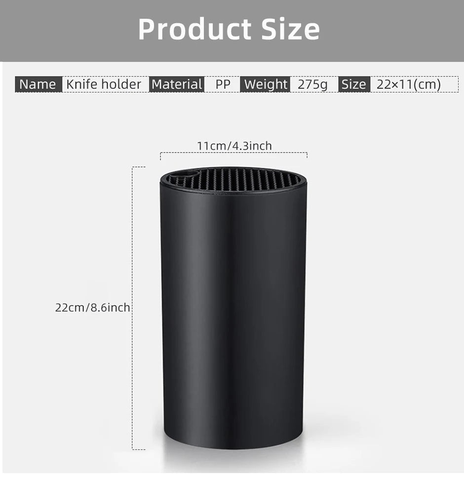 Removable Kitchen Knife Holder 22cm - Drainable Chef Knife Stand