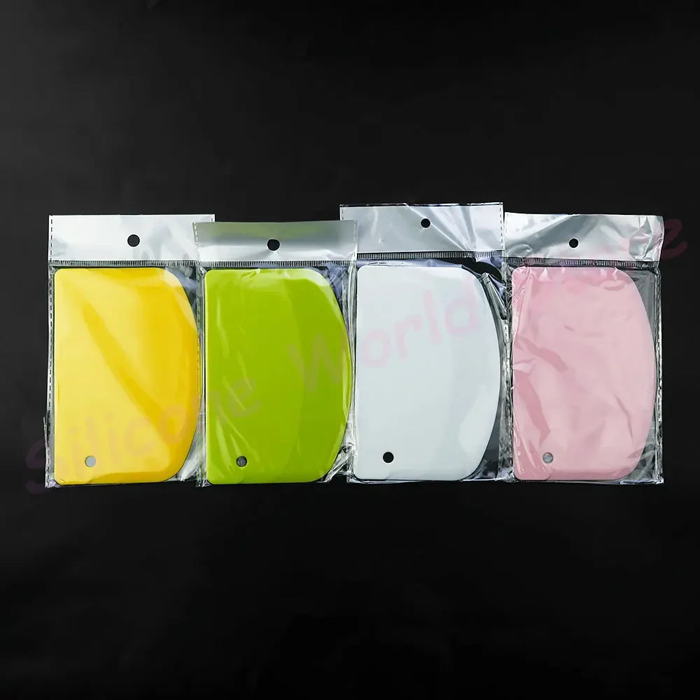 Plastic Dough Scraper & Cake Cream Spatula - Multi-Purpose Baking Tool