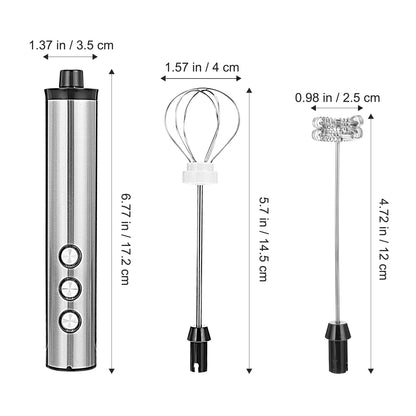 Mini Handheld Electric Milk Frother - Coffee Mixer & Blender for Cappuccino & Latte
