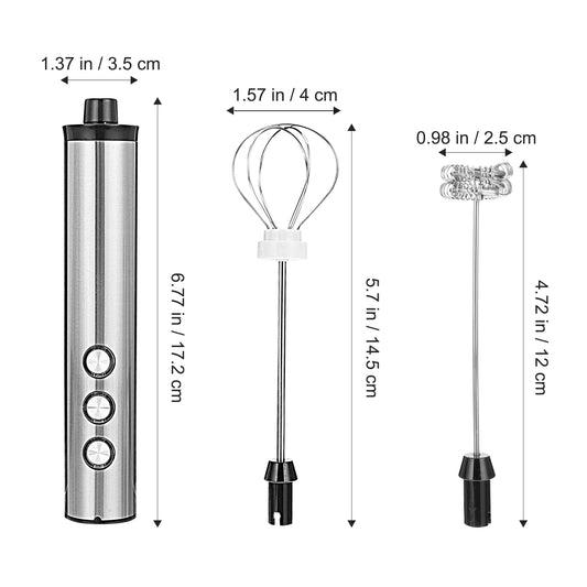Mini Handheld Electric Milk Frother - Coffee Mixer & Blender for Cappuccino & Latte