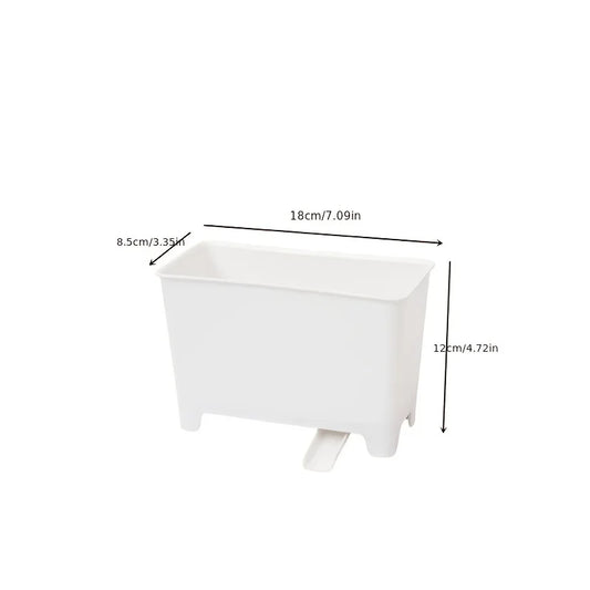 Tabletop Trash Can - Mini Kitchen Waste Bin with Drain Basket & Dry-Wet Separator